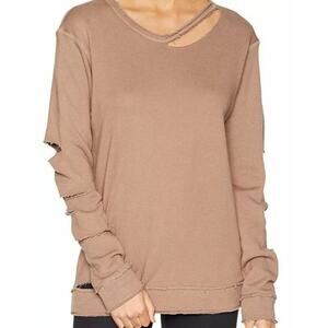 Alala‎ Cypher Sweatshirt Distressed Size XS Style #ALALA30084 Lightweight Fleece